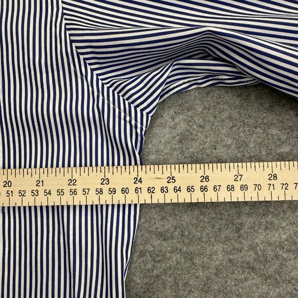 Austin Taylor Mens Button Down Dress Shirt Old Money 100% Cotton Blue Stripe XXL - Picture 6 of 9